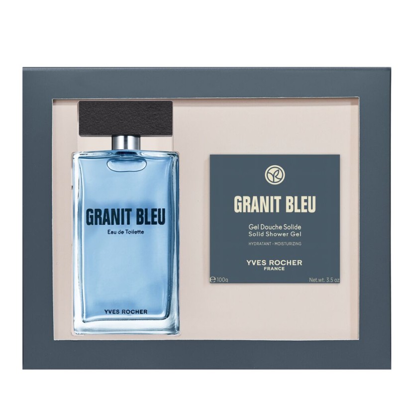 Coffret Eau de Toilette Granit Bleu (EDT 100ML + Gel Douche Solide 100GR)