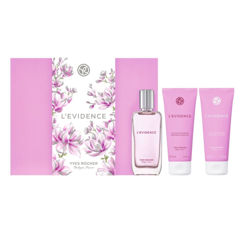 Coffret Eau de Parfum L'Evidence (EDP 50ML + Vapo 8ML + Gel douche 75ML)